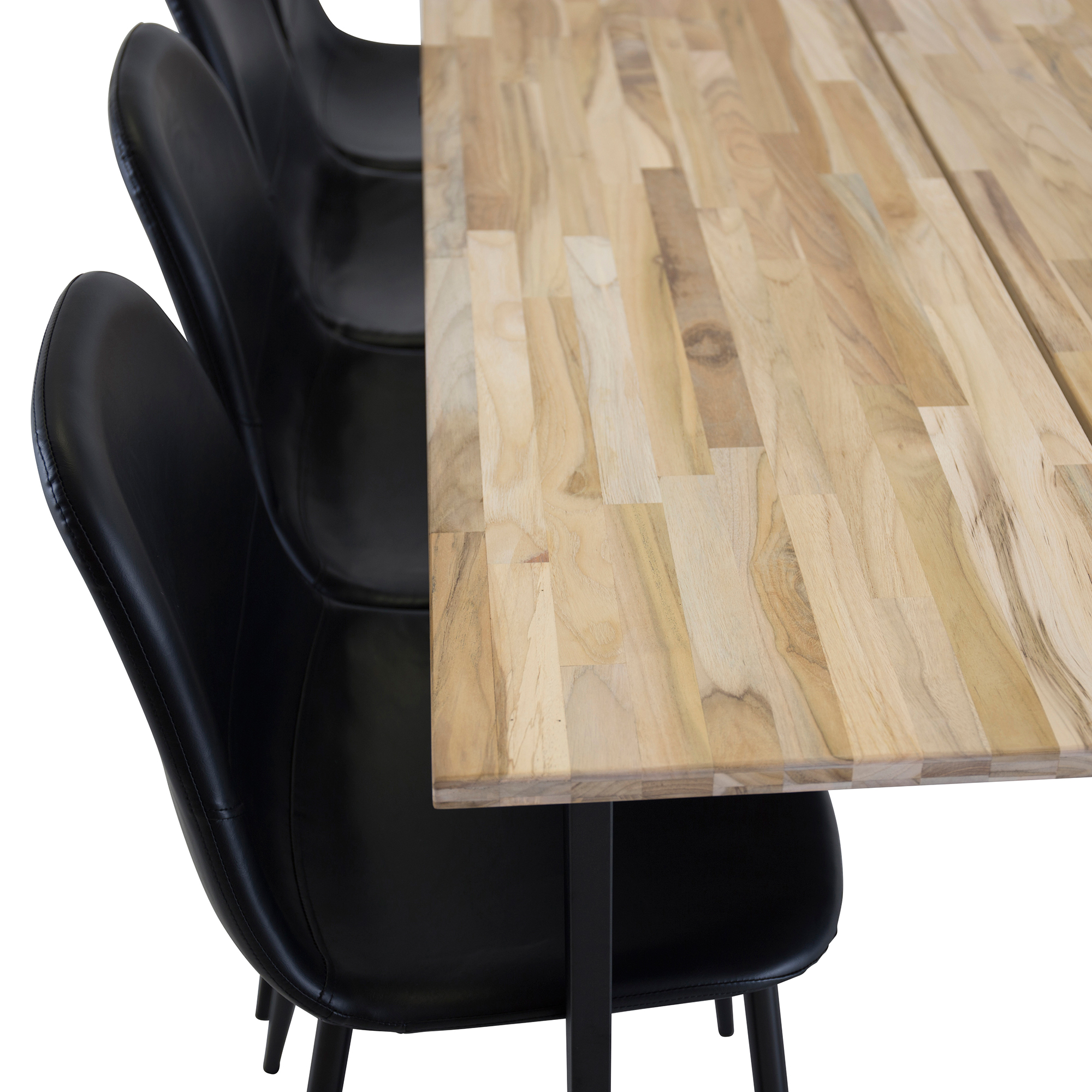 Matgrupp Venture Home Cornelia med 6 Pobbie Stolar Svarta Ben