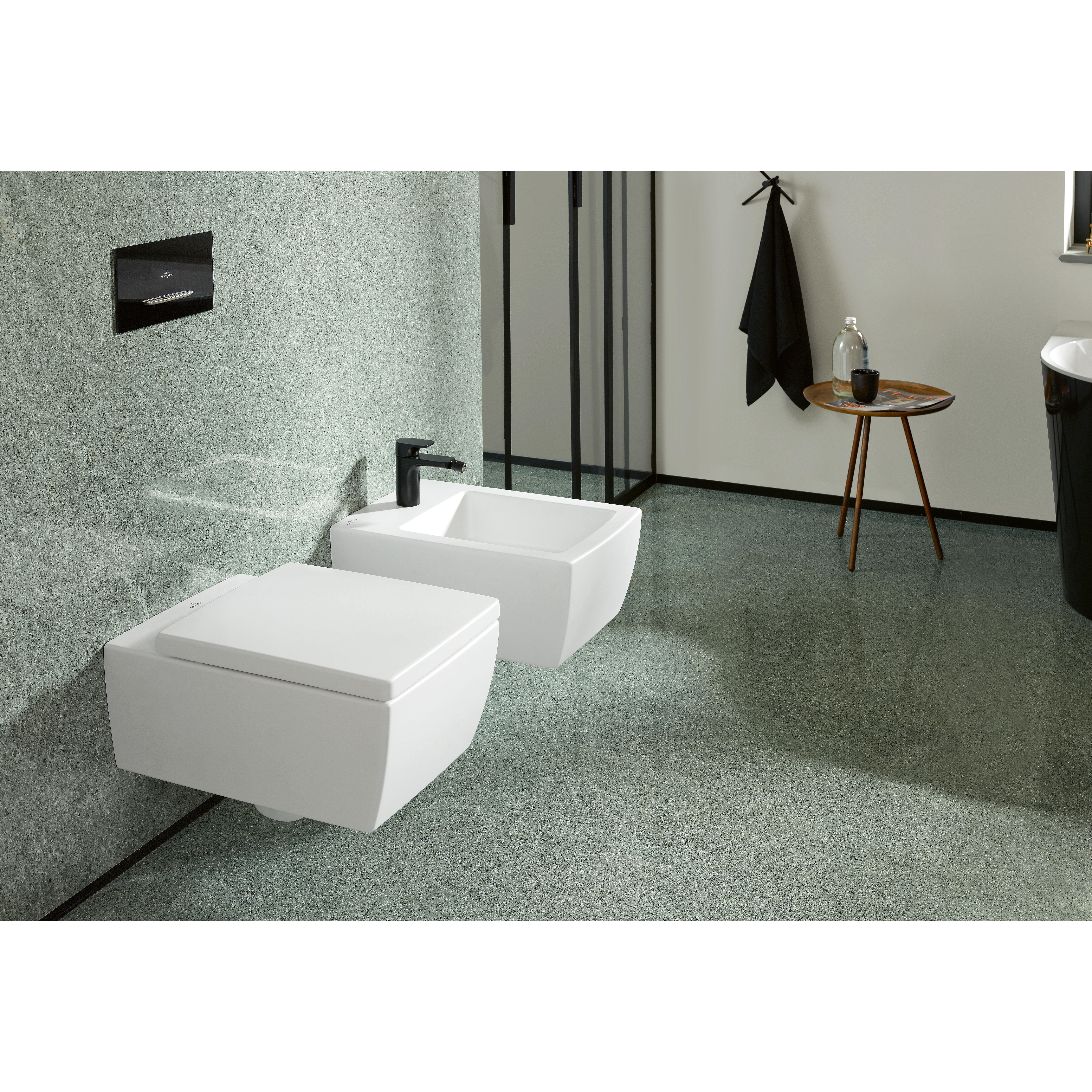 Spolknapp Villeroy & Boch ViConnect installationssystemen 92 Blankvitt glas