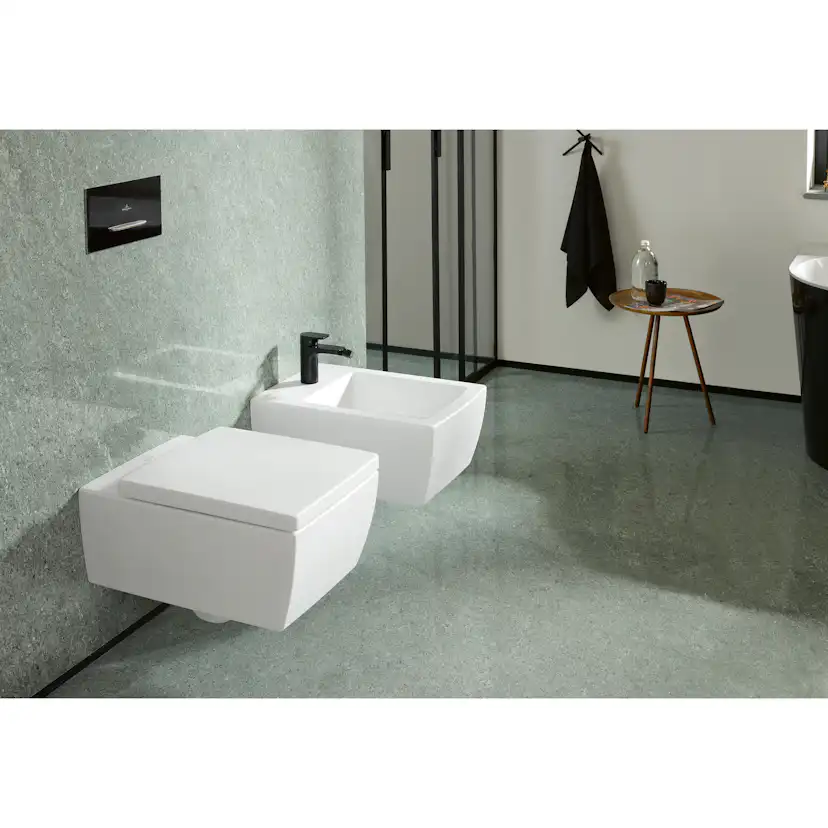 Spolknapp Villeroy & Boch ViConnect installationssystemen 92 Blankvitt glas