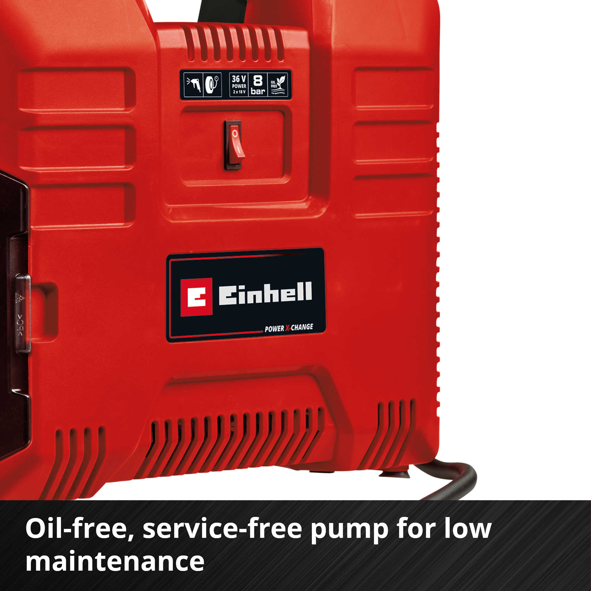 Portabel Kompressor Einhell TE-AC 36/8 Li OF Set-Solo Sladdlös utan Batteri