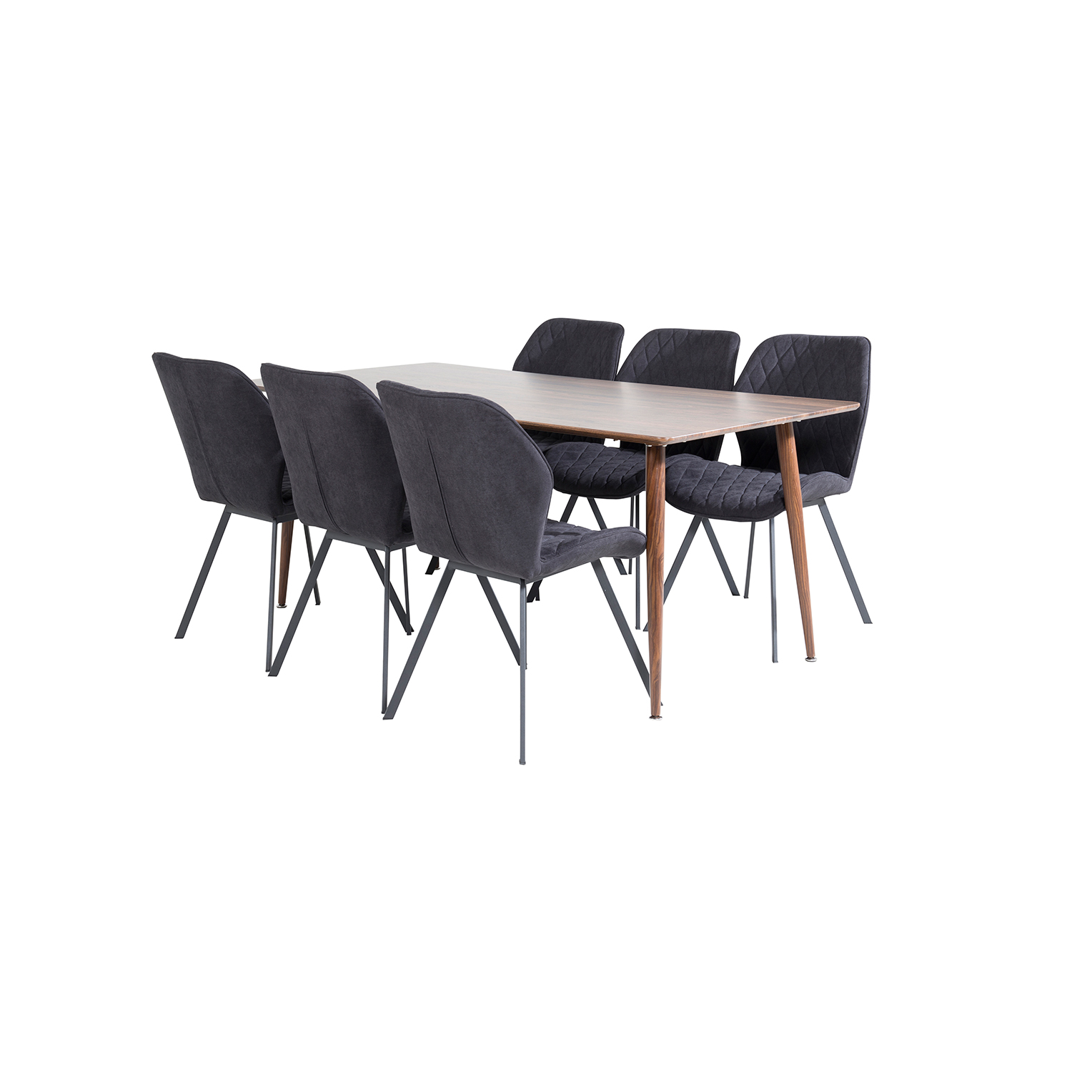 Matgrupp Venture Home Pobbie med 6 Geneva Stolar Polyestertyg