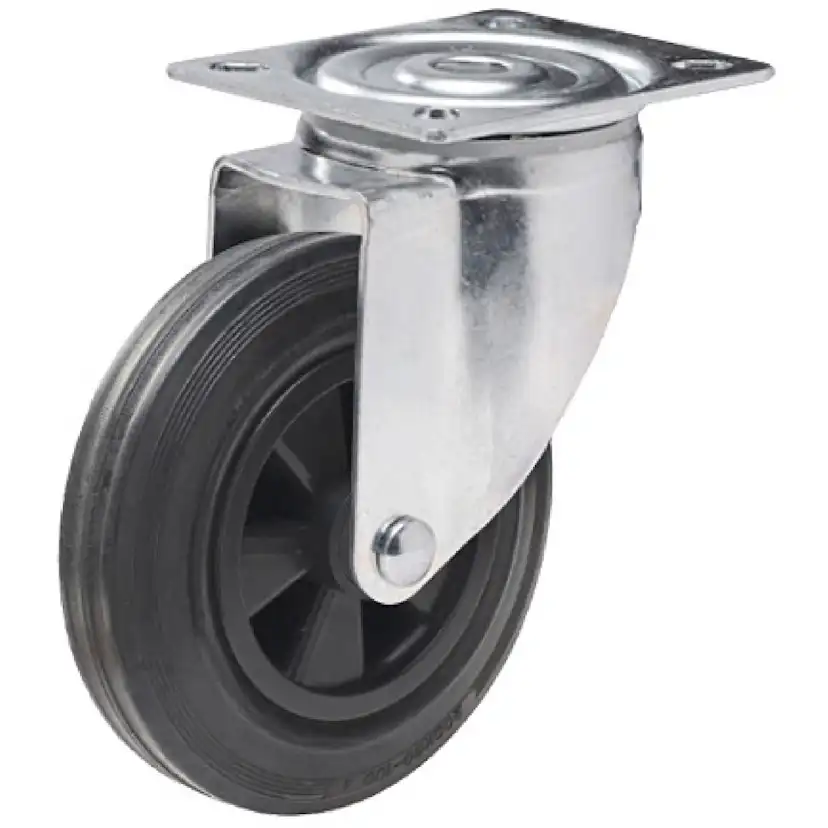 Containerhjul Millers Svart 125 mm