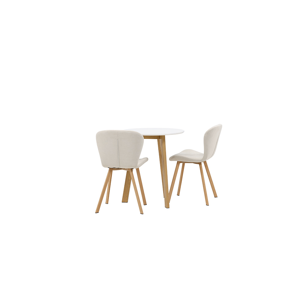 Matgrupp Venture Home Leonora Ø65 cm med 2 st Lilja stolar