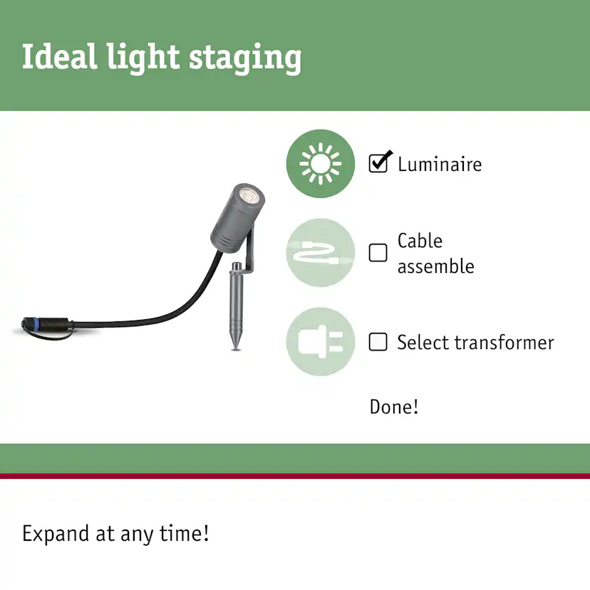 Spotlight Paulmann Radix Plug & Shine LED IP65 24V