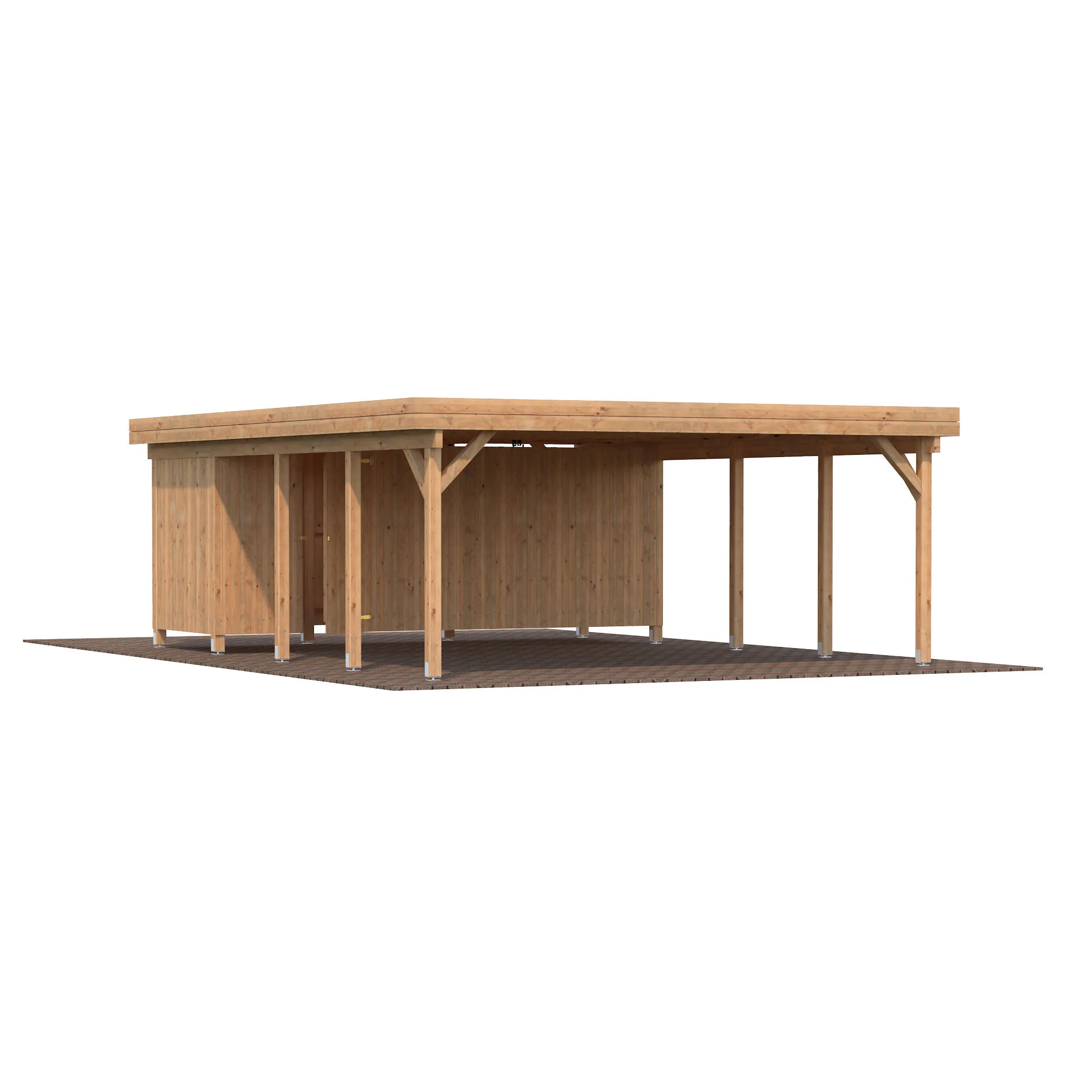 Karl 40,6 m2 shed Brun dippad
