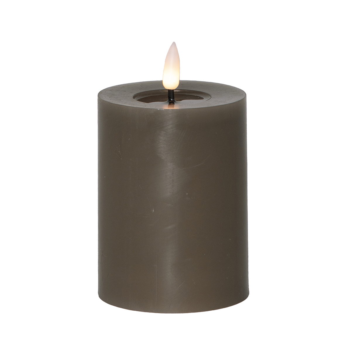 LEDBlockljus Flamme Flow 12,5 cm Mole Brun