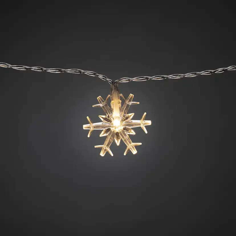 Gardinslinga Gnosjö Konstsmide Snöflingor LED