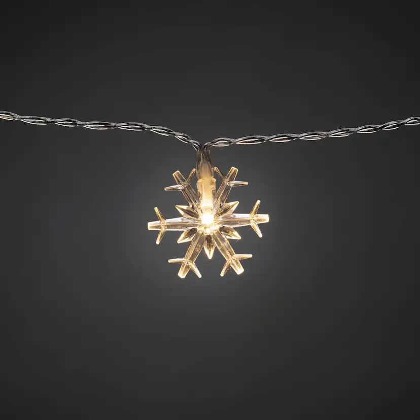 Gardinslinga Gnosjö Konstsmide Snöflingor LED