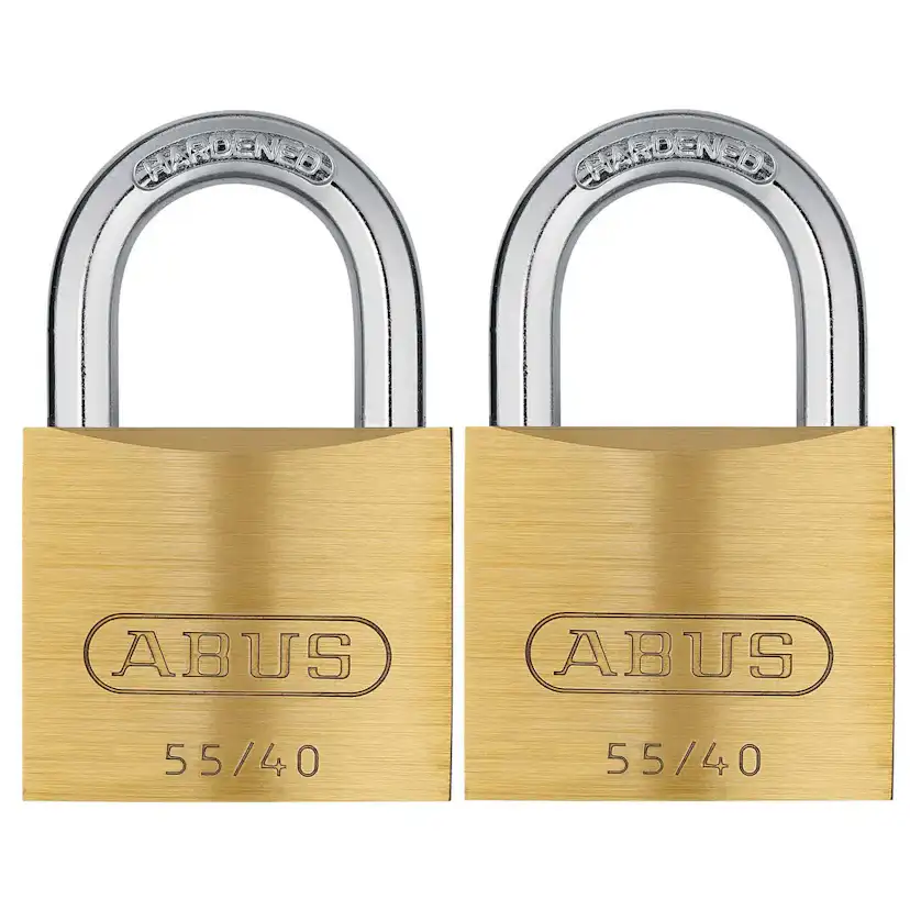 Hänglås Abus 55/40 2 st Ll Mässing
