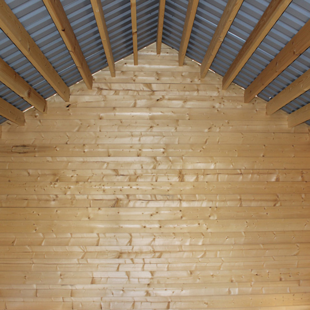 Timmerlada LP Garden U16 16 m² Förråd med Täta Väggar i Obehandlat Trä