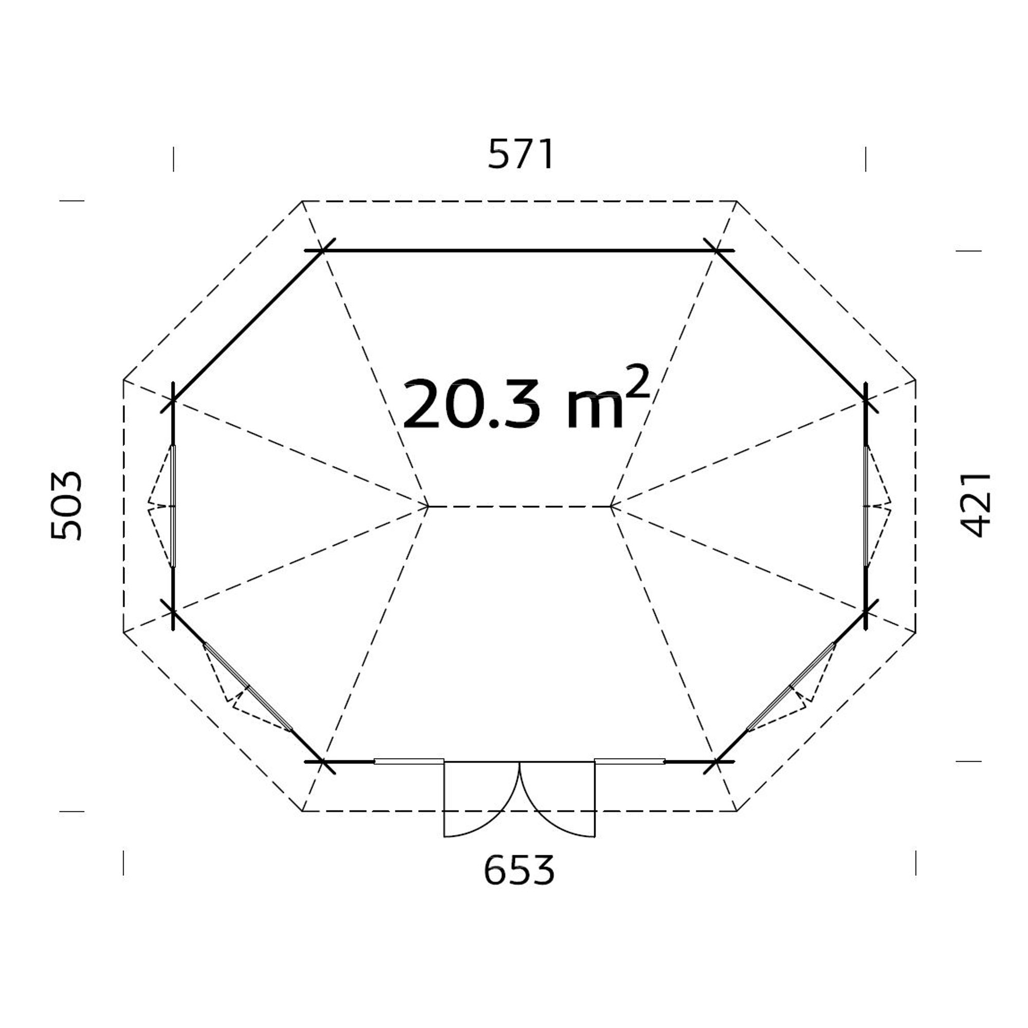 Lusthus Palmako Hanna 20,3 m2