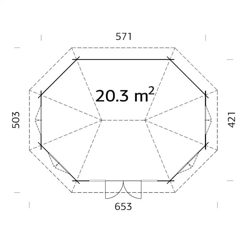 Lusthus Palmako Hanna 20,3 m2