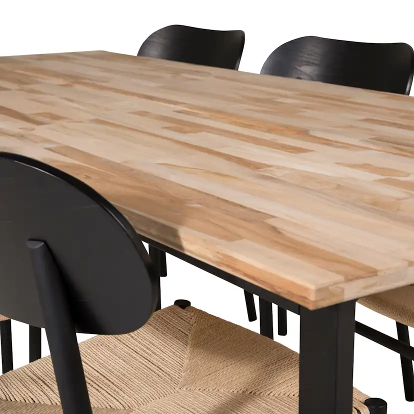 Matgrupp Venture Home Cornelia med 6 Peggy Stolar Svart