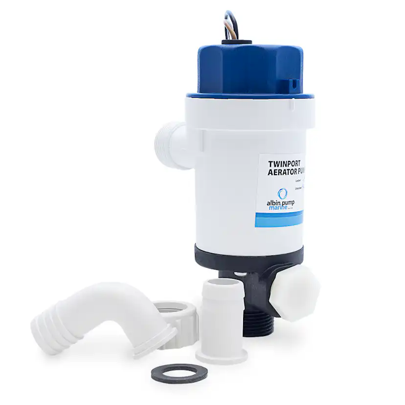 Pump Albin Group Marine Twinport Aerator 750 GPH 12V