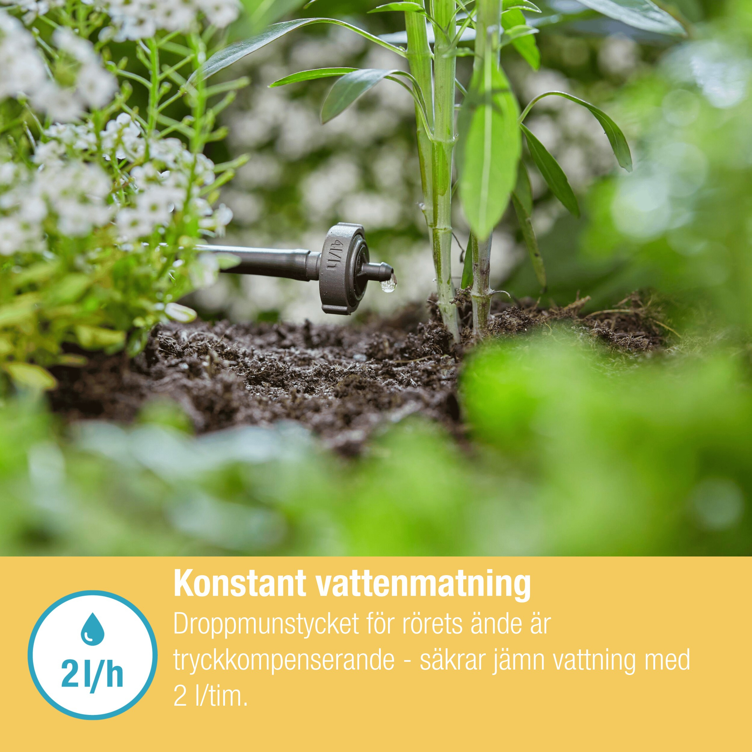 Droppspridare Gardena Micro-Drip 2 l/h Tryckregelrande