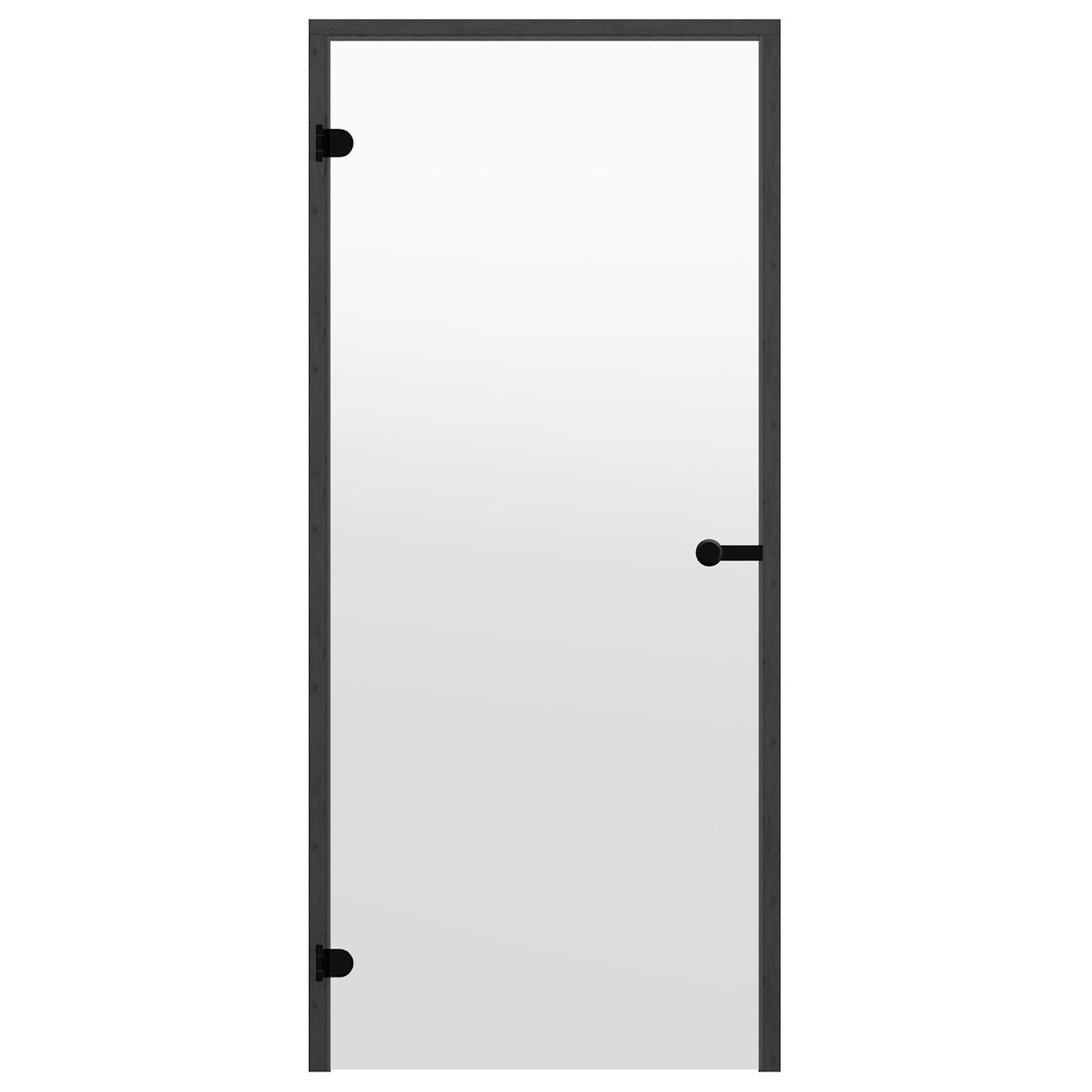 Glasdörr Harvia Black Line Klar 7x19