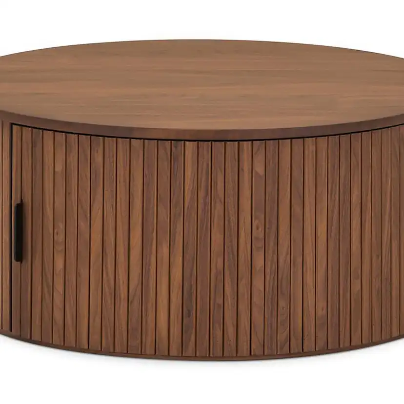Soffbord Bark Noira Runt Bord med Förvaring 80cm