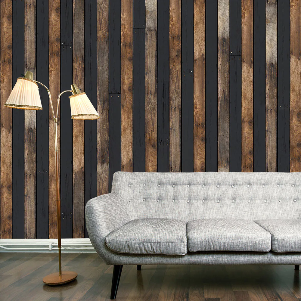 Fototapet Arkiio Wooden duo 50x1000 cm