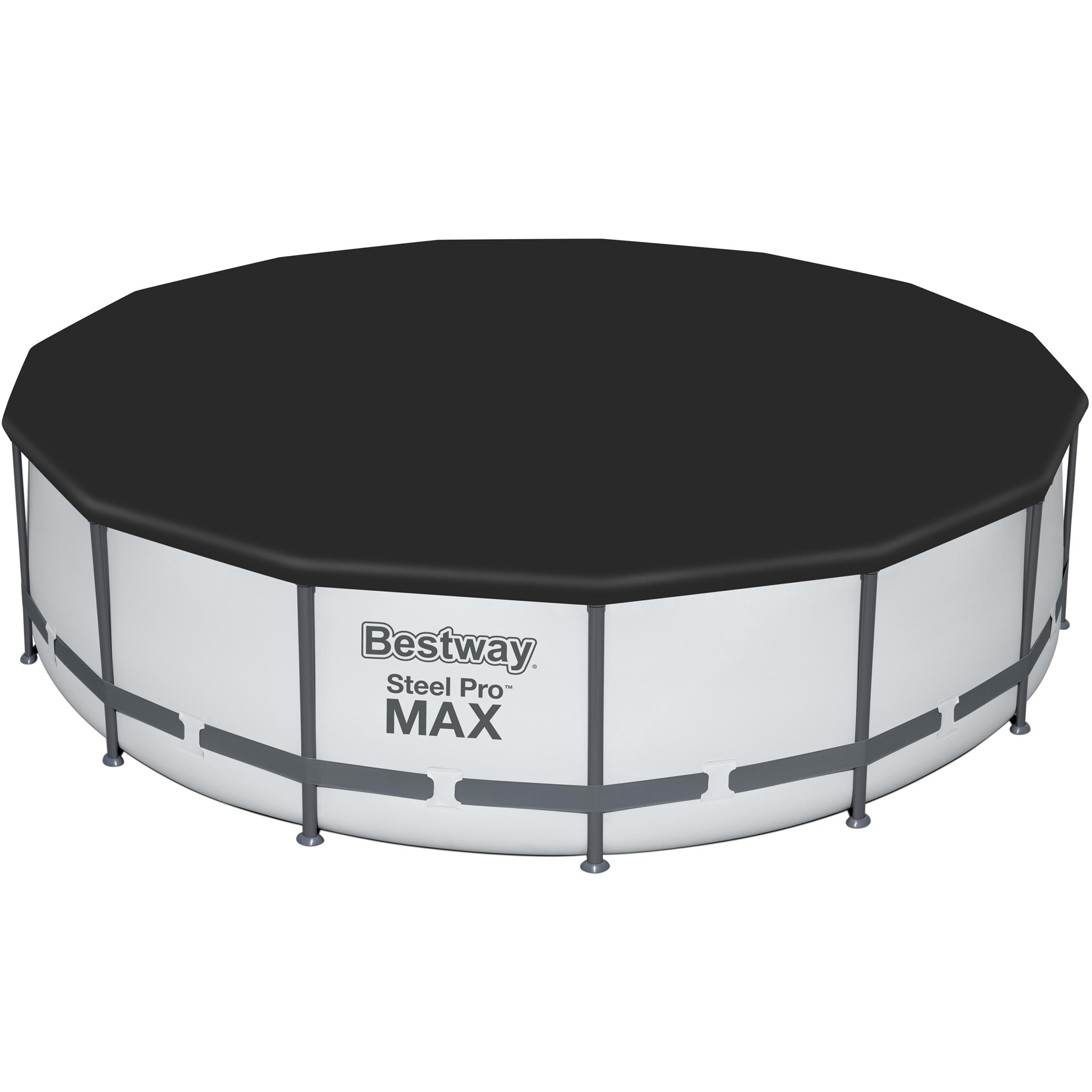 Poolpaket Bestway Steel Pro Max Ø4,57m Stålramspool Ovanmark med Filterpump