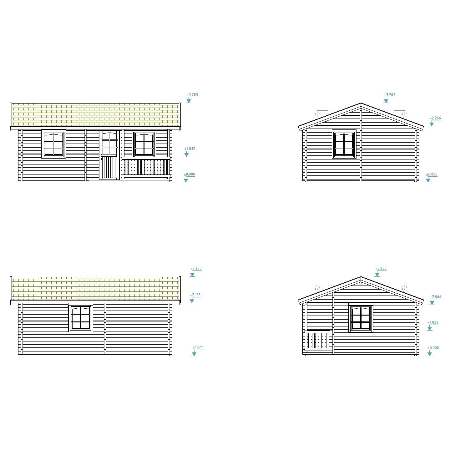 Stuga Palmako Sandra 21,5+3,7 m2