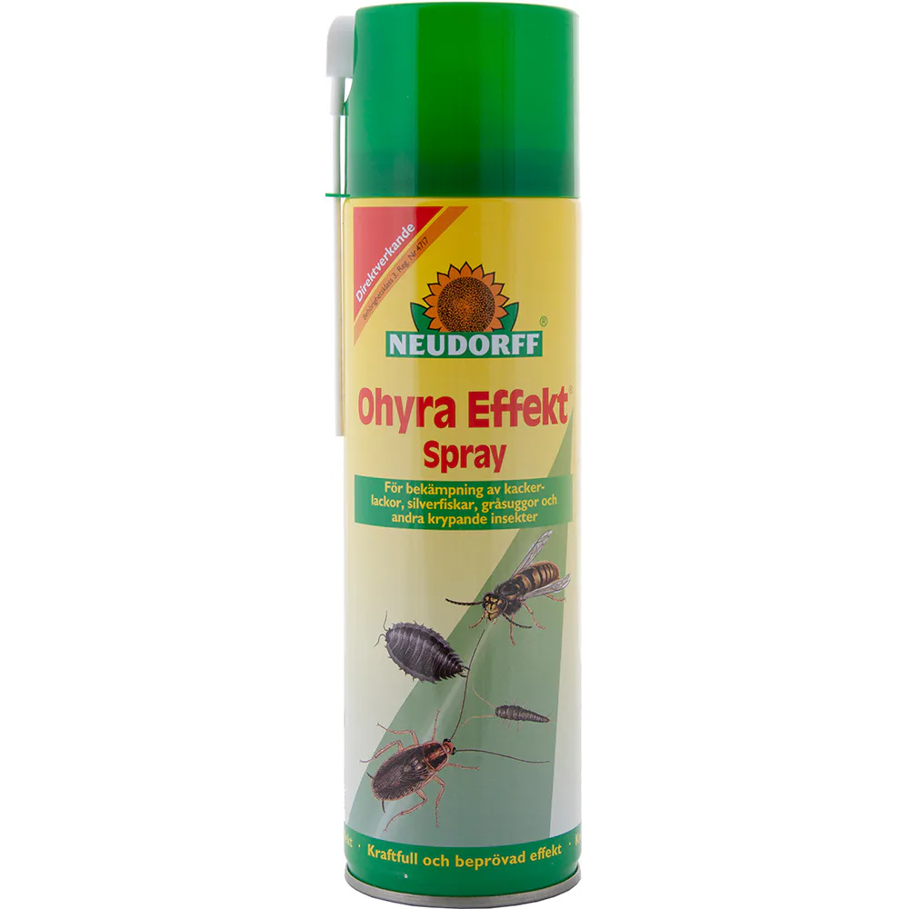 Insektsspray Neudorff Effekt Ohyra Spray 500 ml för Krypande Insekter, Ren Naturprodukt från Krysantemumblomman