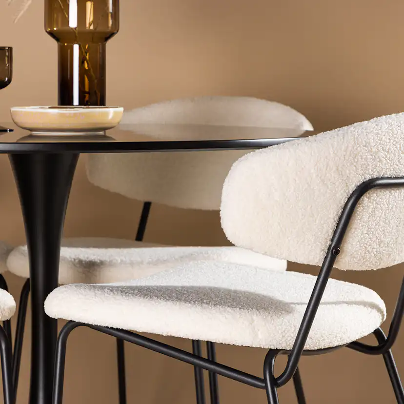 Matgrupp Venture Home Glade Ø 100 cm med 4 Chico Stolar