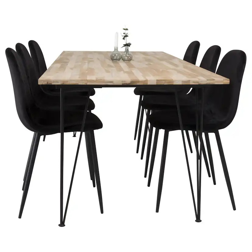 Matgrupp Venture Home Bim med 6 Pobbie Stolar Sammet