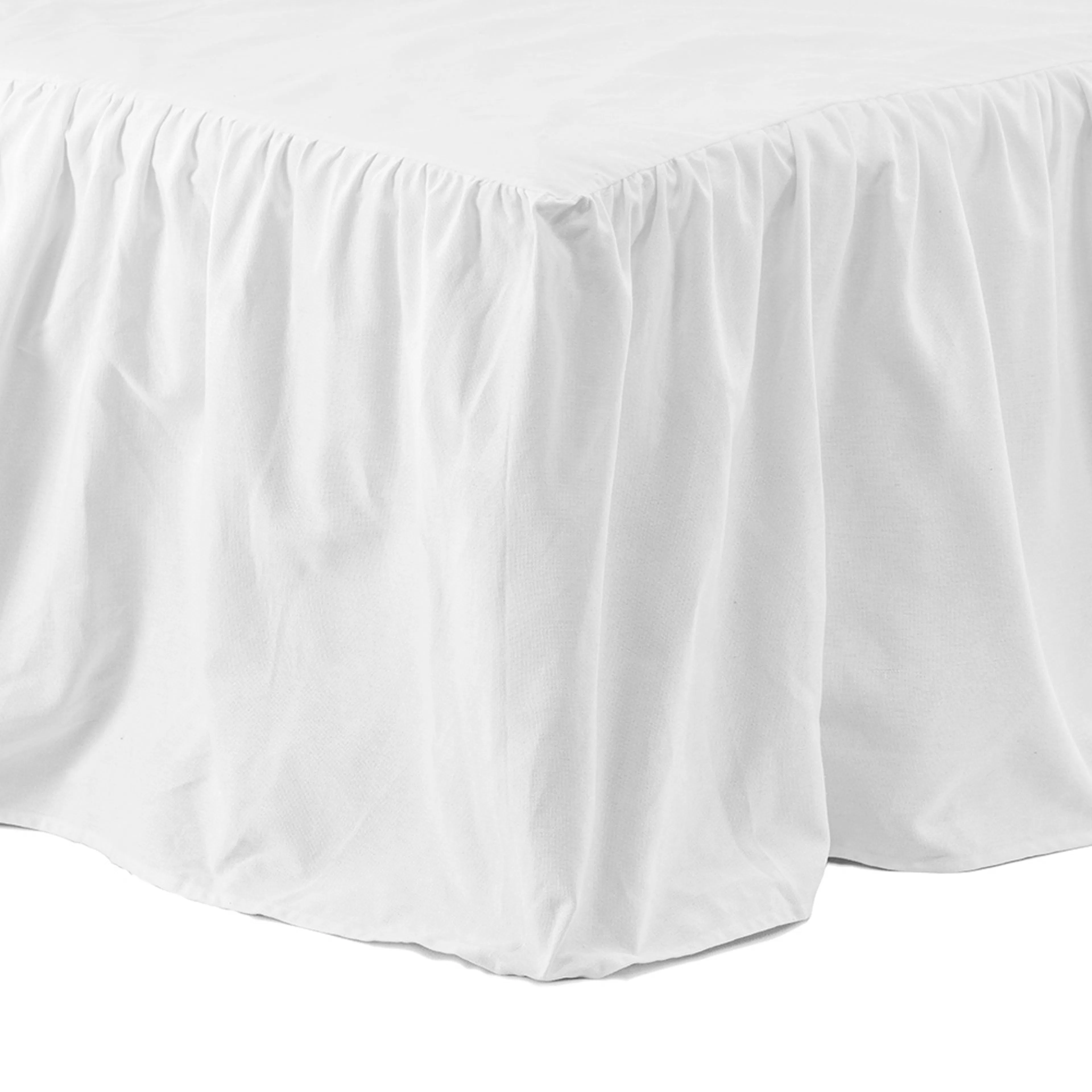 Pixy Bed Skirt Cotton romantic - White /  - 200*120 Vit, 120x200 cm