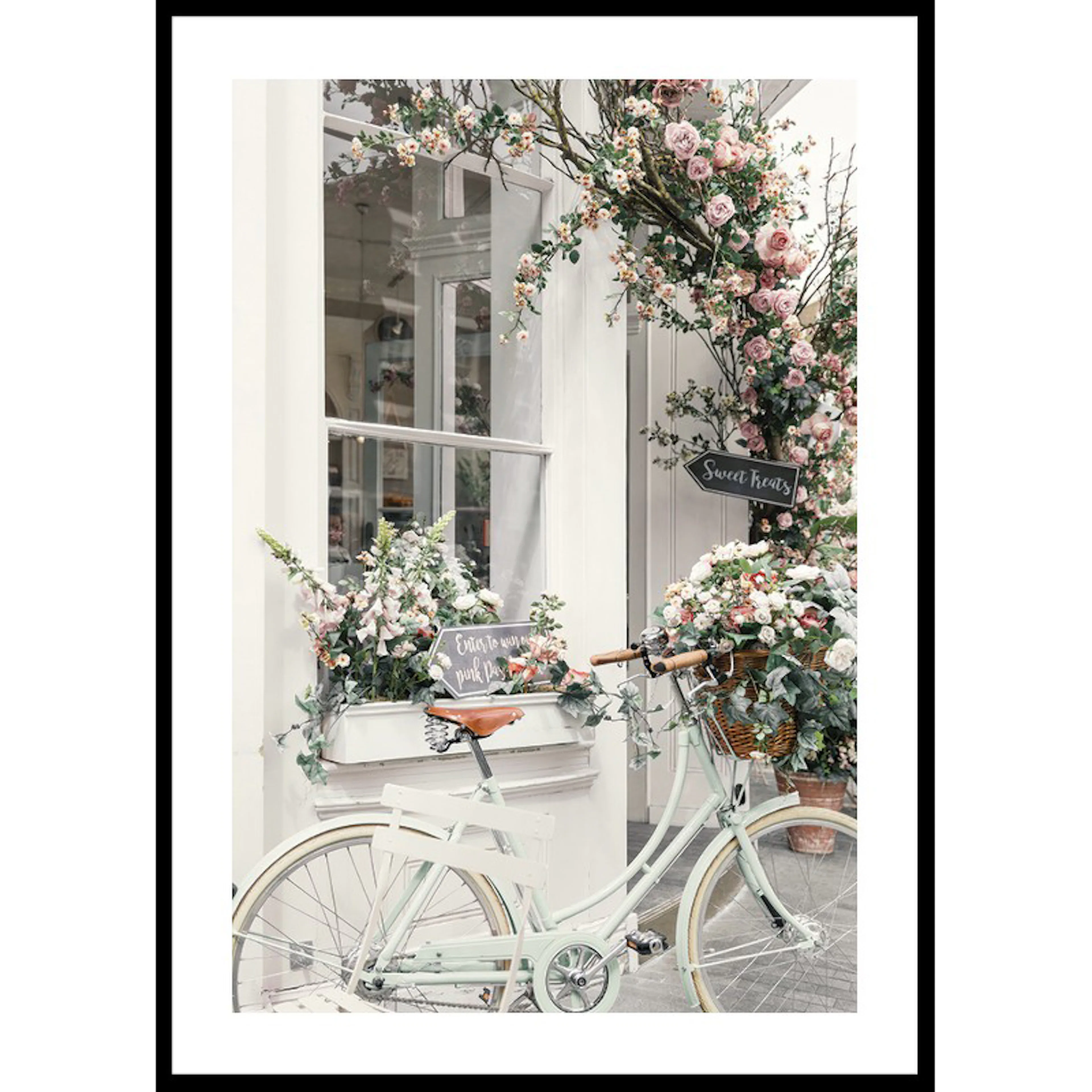 Poster Gallerix Bicycle And Flowers