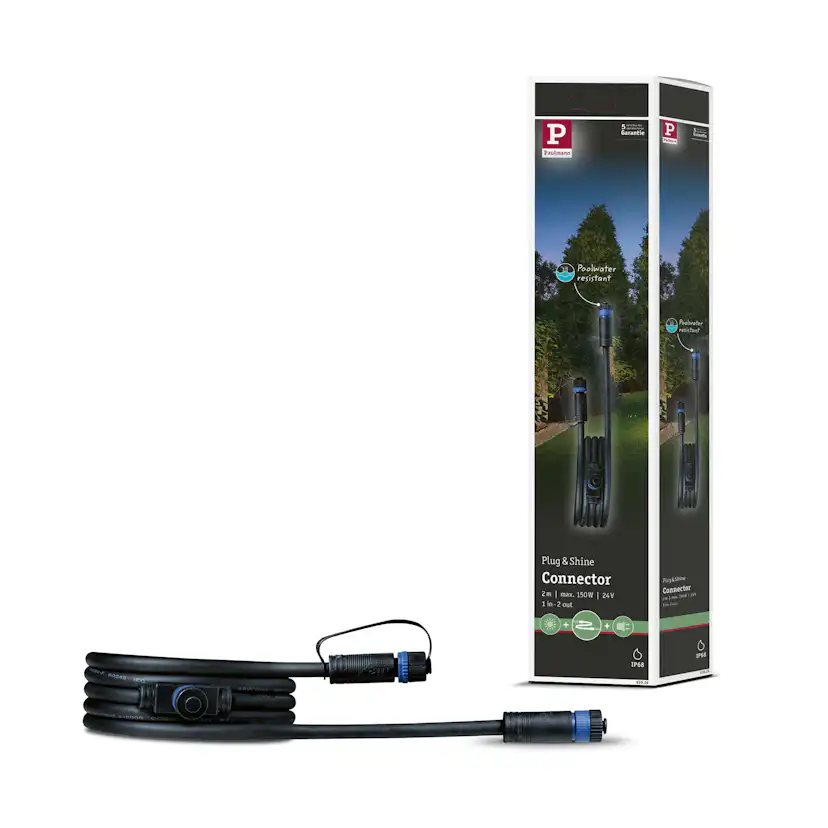 Anslutningskabel Paulmann Plug & Shine IP68 max. 150W 1in-2ut Kabellängd: 2 m