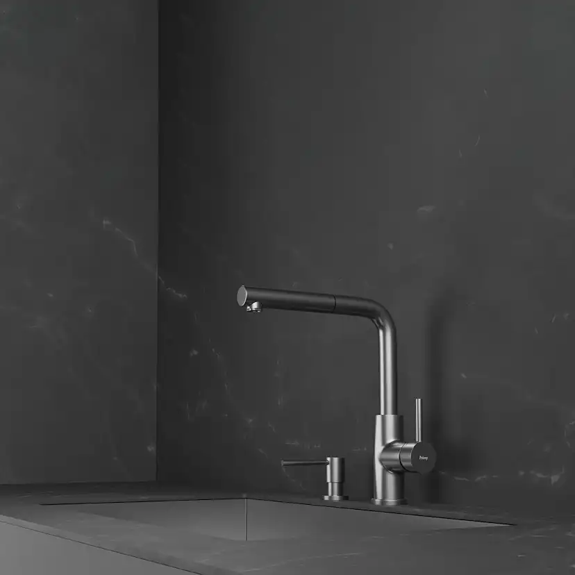 Köksblandare Scandtap Steel Vision Rostfritt Stål