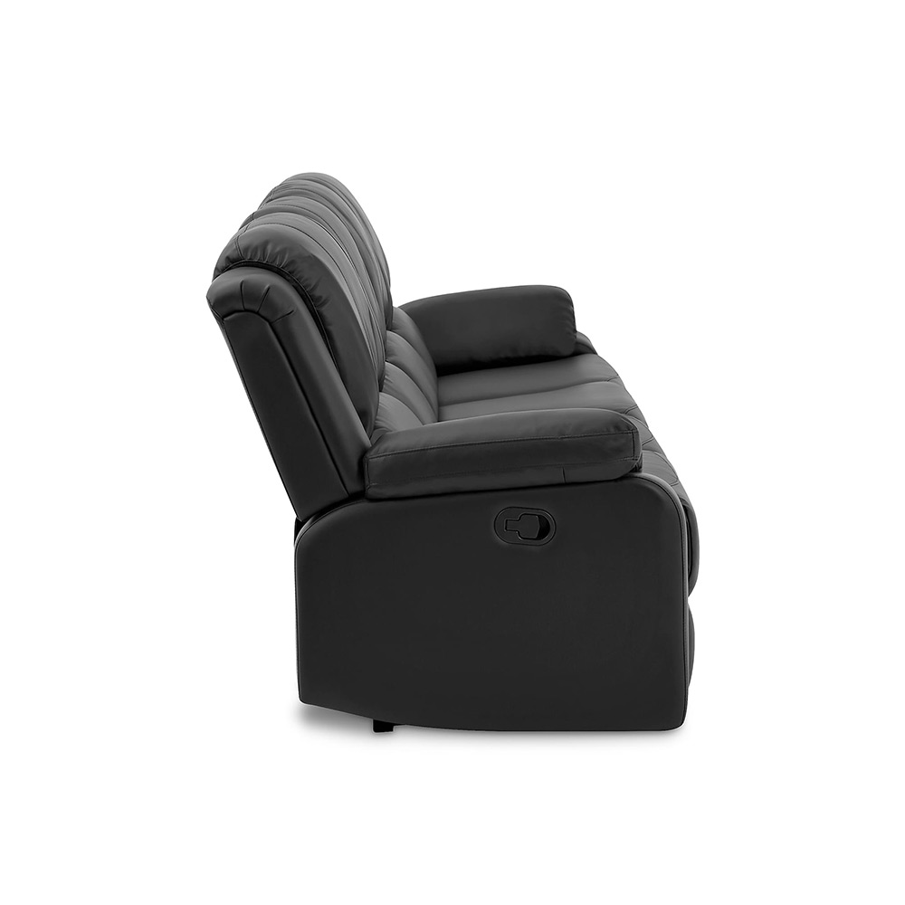 Norbo Reclinersoffa 4-sits Konstläder Svart