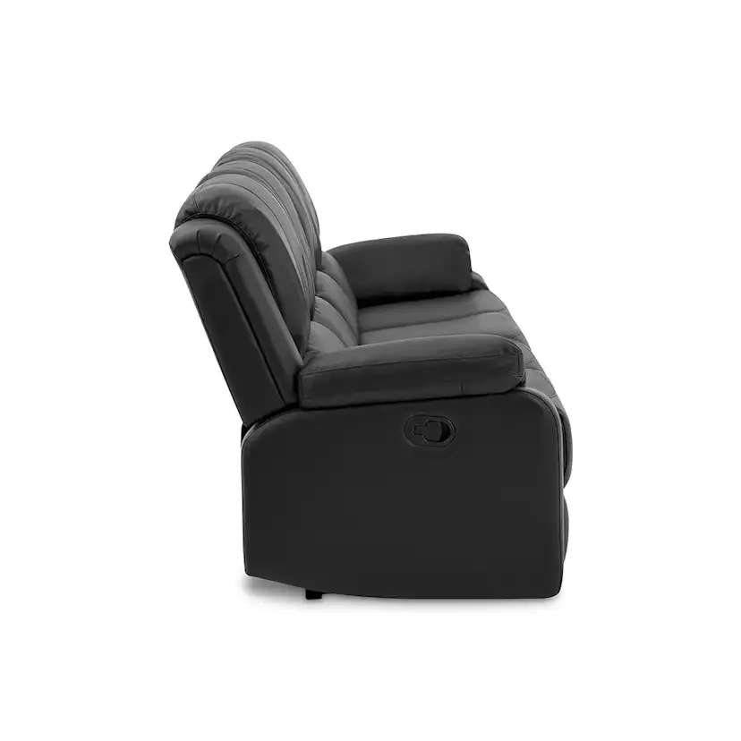 Norbo Reclinersoffa 4-sits Konstläder Svart