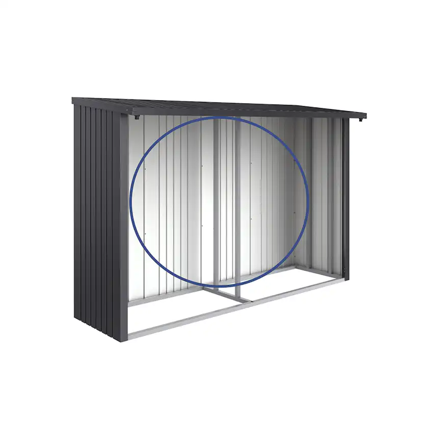 Bakvägg Biohort till WoodStock 300 Metallic Mörkgrå