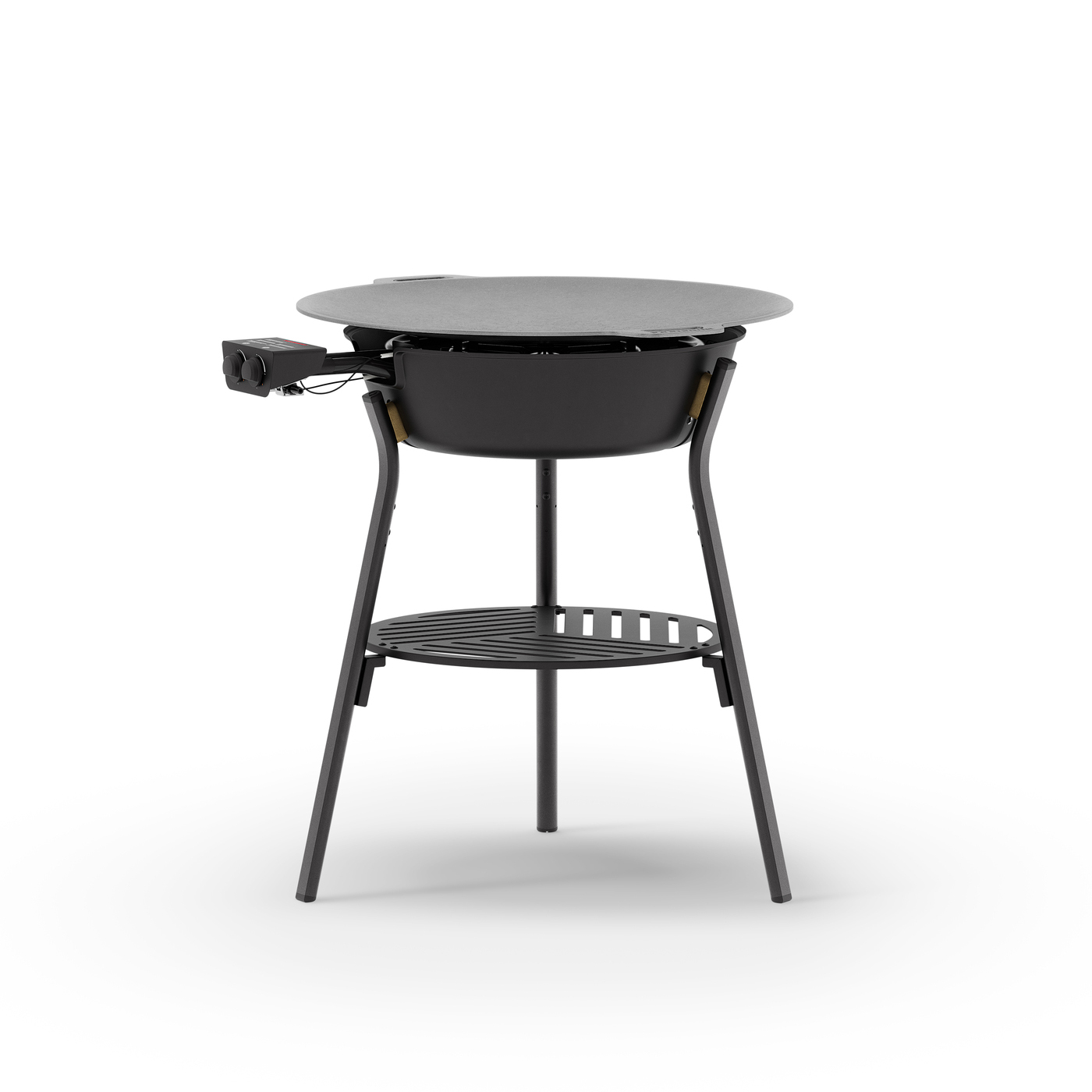 Stekhällsset Muurikka 78 LL i Svart Stål med Gasolbrännare & Integrerad Tändning