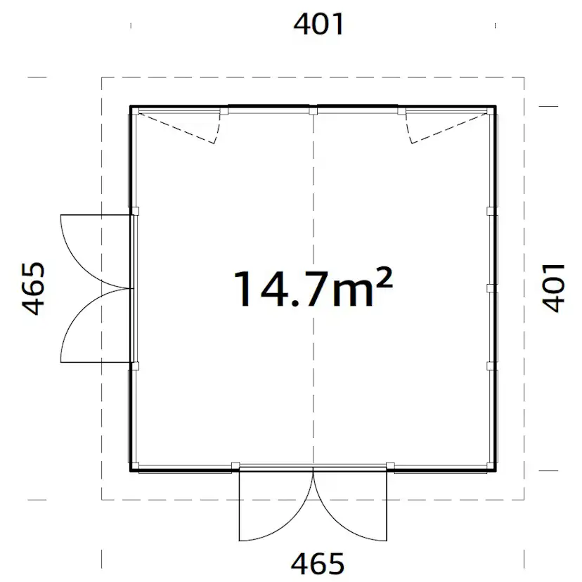 Paviljong Palmako Isabella 16,1 m2