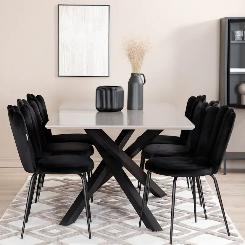 Matgrupp Venture Home Piata med 6 Limhamn Light Stolar