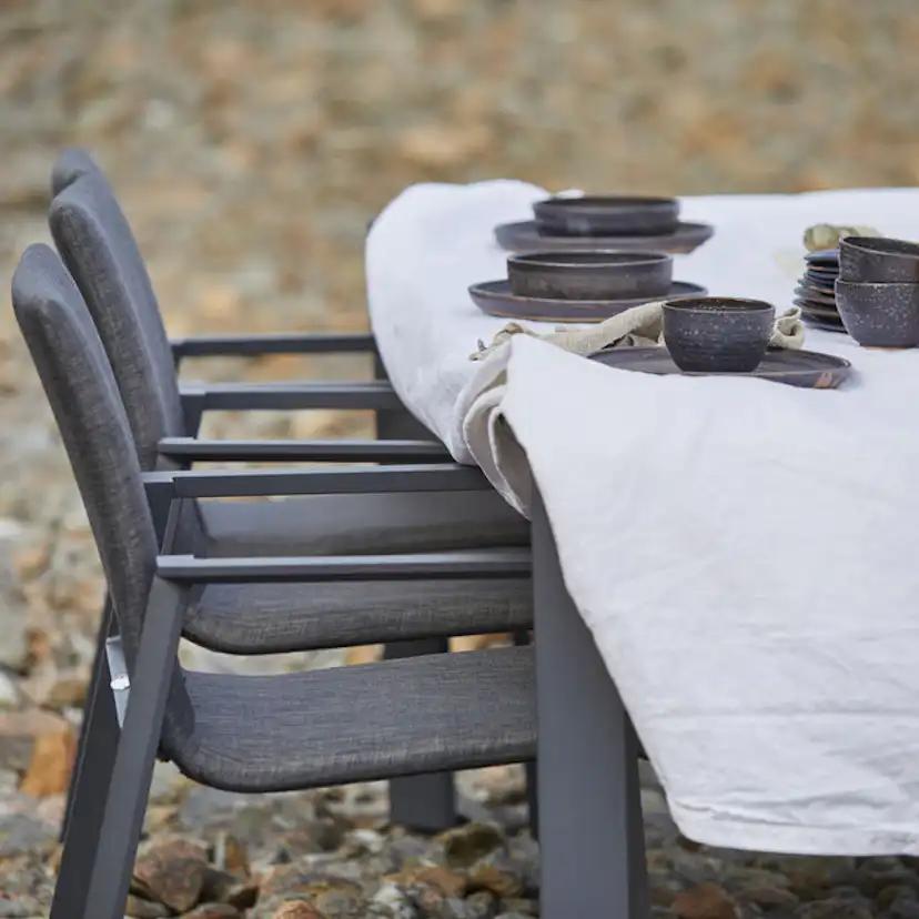Trädgårdsmatgrupp Hillerstorp Borgdala med 6st Trädgårdsstolar