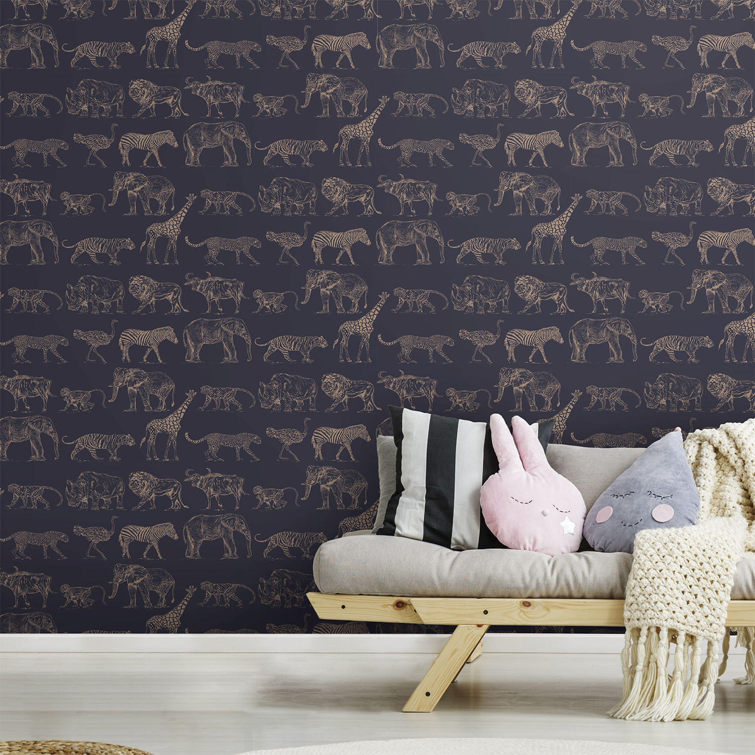 Tapet Boutique Safari Midnight