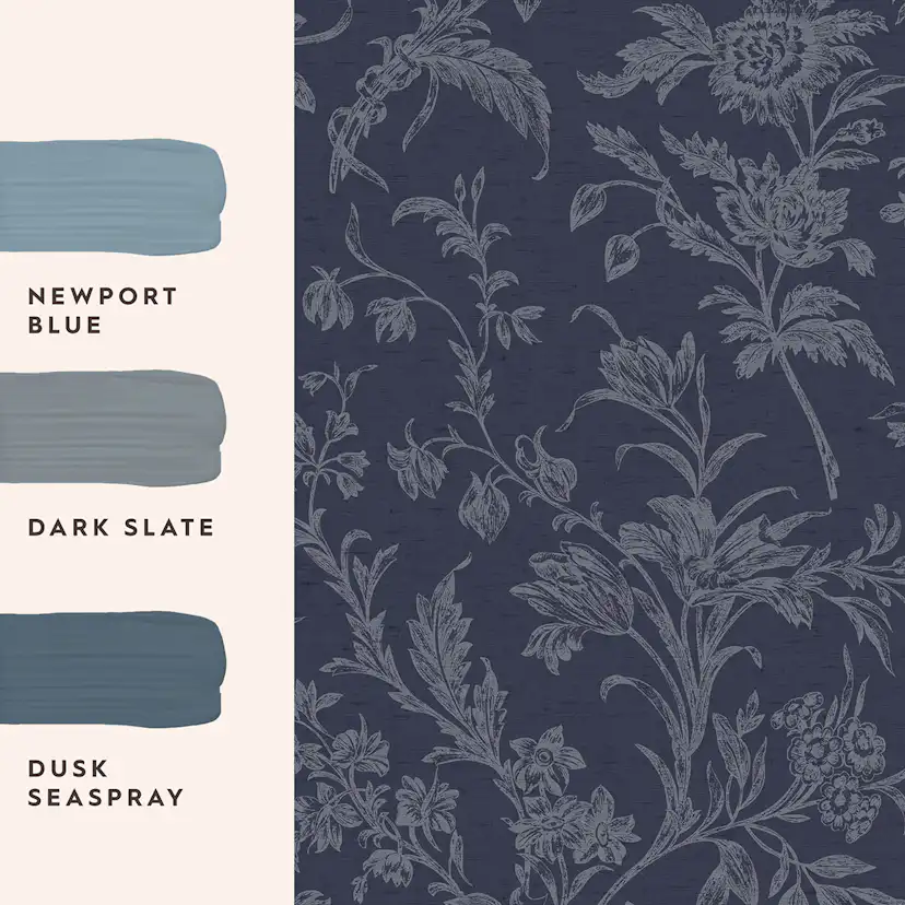 Tapet Laura Ashley Lloyd Blå