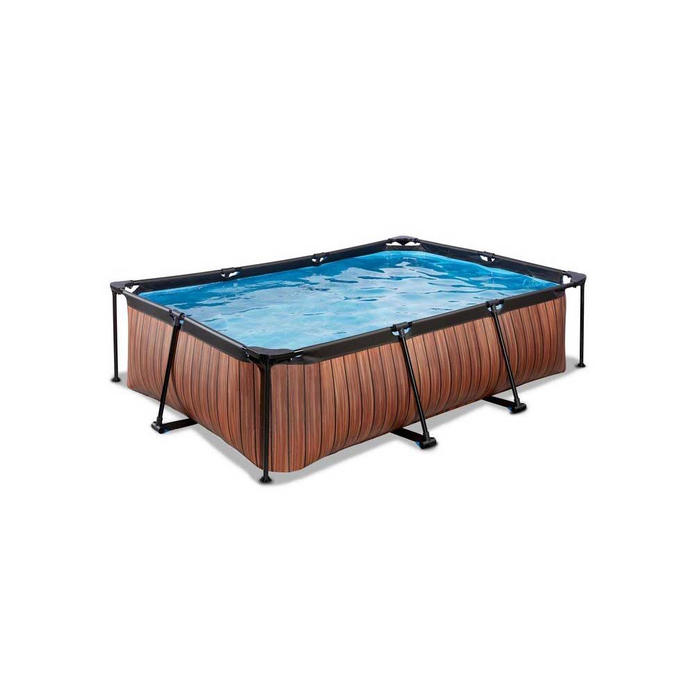 Pool 220x150x65cm med filterpump - Brun Brun