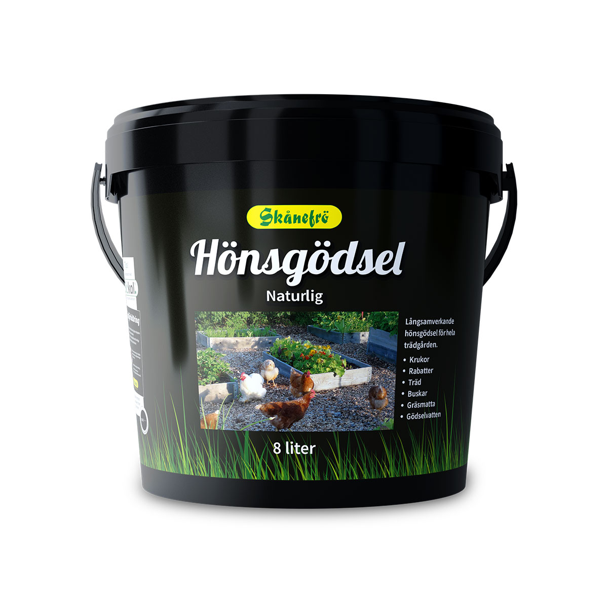 Växtnäring Skånefrö Hönsgödsel i Hink 8 Liter, Naturlig & Långtidsverkande