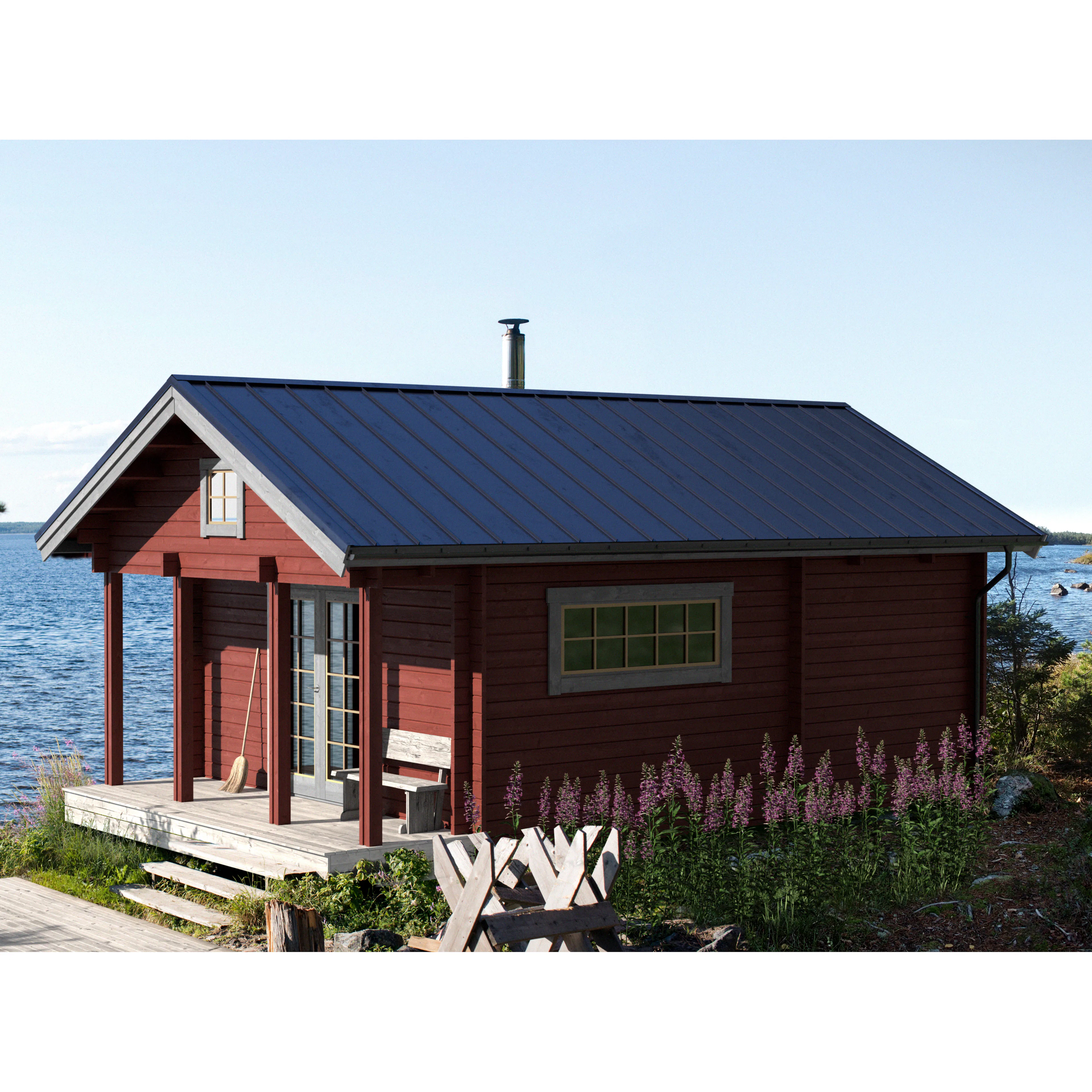 Attefallshus Baseco Sjöbonäs 30 m² Stuga med Loft