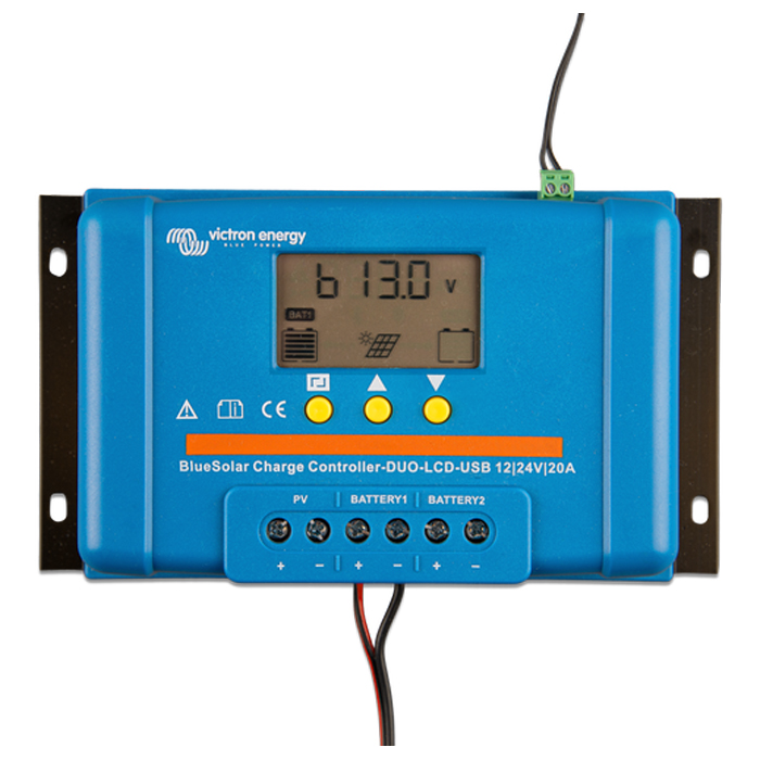 Solcellsregulator Victron BlueSolar PWM-LCD&USB 12/24V-20A PWM, LCD&USB 12/24V-20A