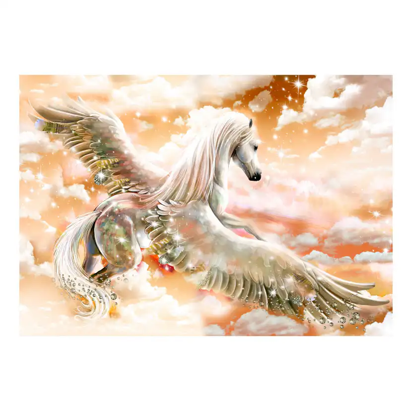 Självhäftande fototapet - Pegasus (Orange) 98x70 Storlek: 98x70 cm
