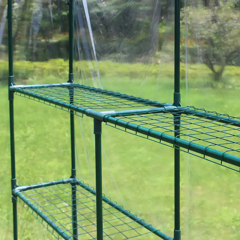 Plastväxthus Metalcraft 8 hyllor Transparent