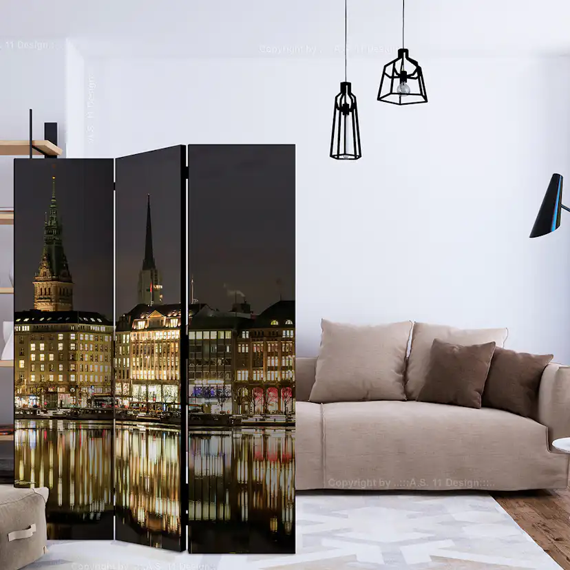 Rumsavdelare Arkiio Night In Hamburg 135x172 cm