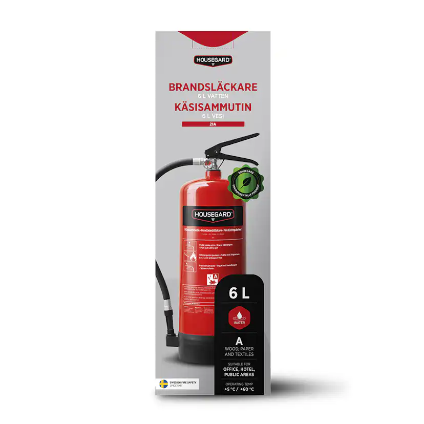 Brandsläckare Housegard 6L Vattensläckare