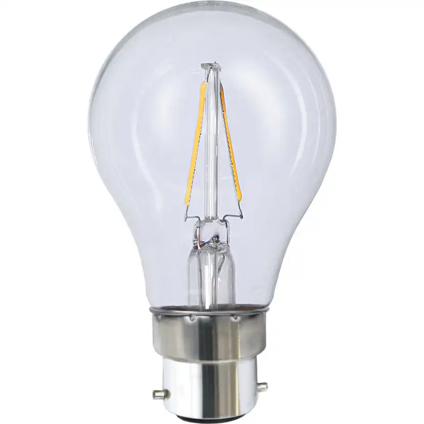 LED-lampa Star Trading Filament B22 A60 Klar 2W