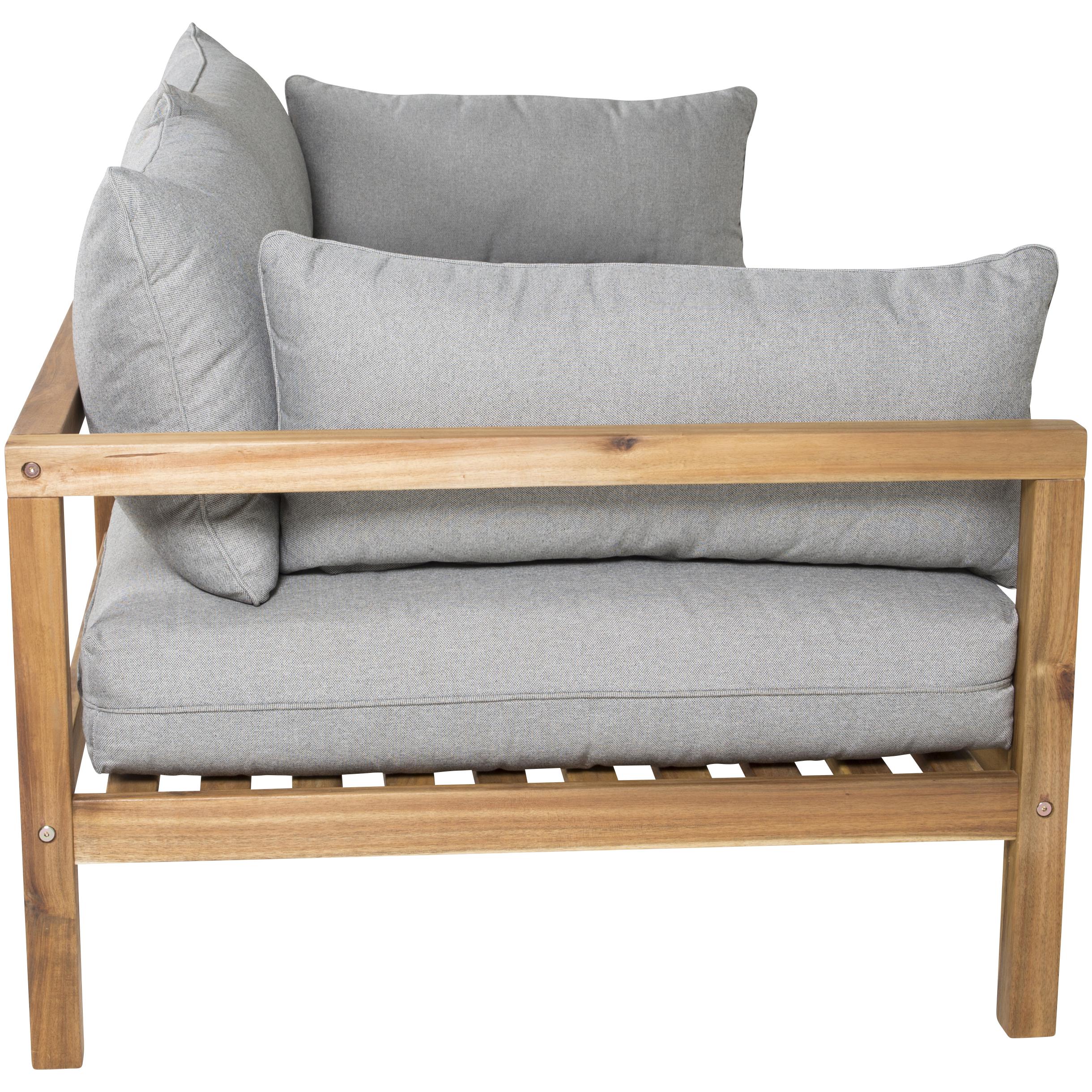 Loungesoffa Venture Home Moa Akacia/Grå, 2-Sits Utesoffa med Dyna